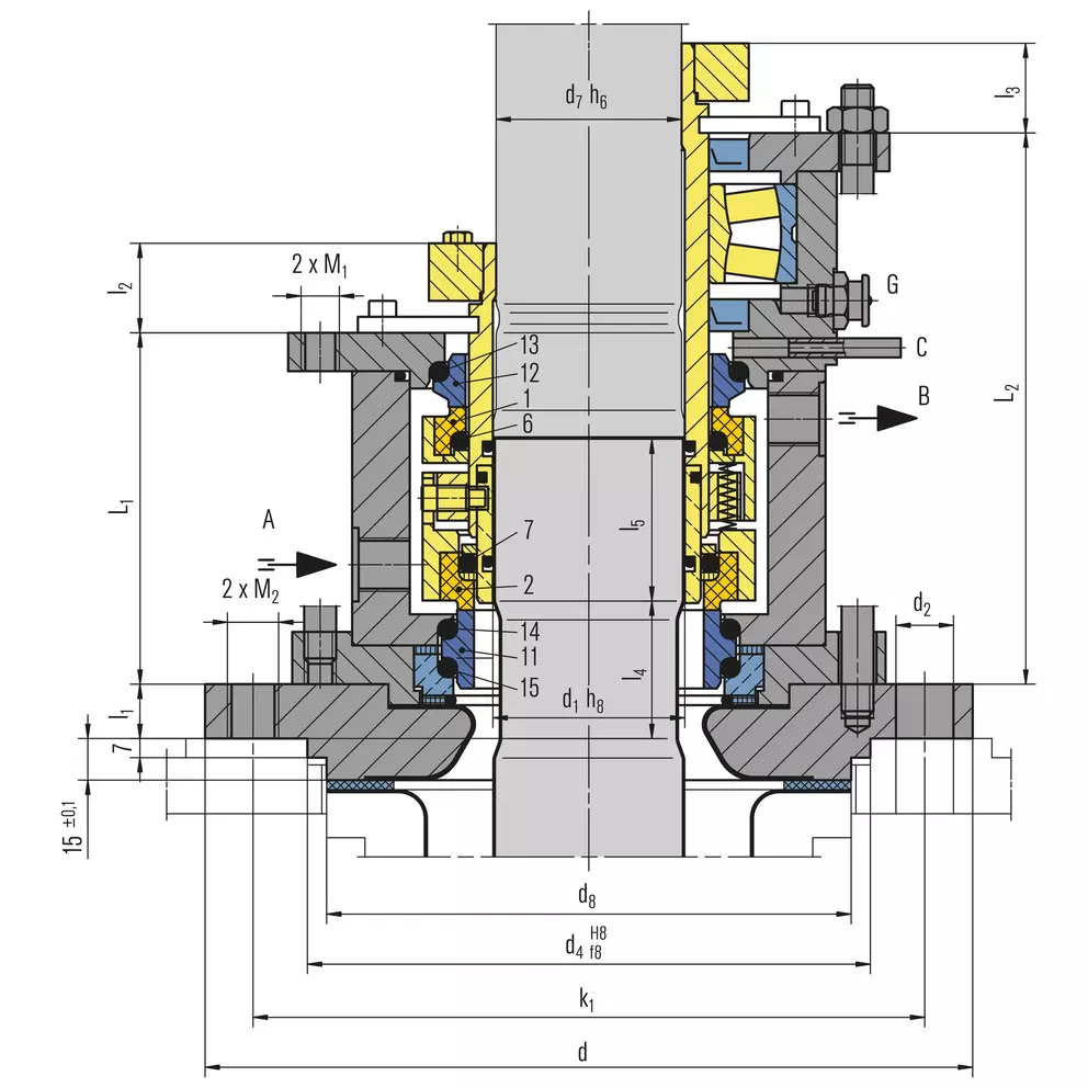 Phớt cơ khí máy khuấy EagleBurgmann M461K - ban ve