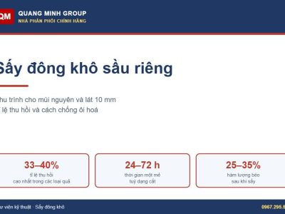 Sấy đông khô sầu riêng: chu trình sấy, tỉ lệ thu hồi 33-40% và cách chống ôi hoá