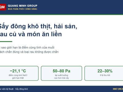 Sấy đông khô thịt, hải sản, rau củ và món ăn liền: chu trình và tiền xử lý